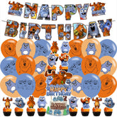 Grizzy and the Lemmings birthday party supplies, including cake topper, cupcake toppers, Banner, Latex Balloons,It is very suitable for Grizzy and the Lemmings Themed birthday party supplies.